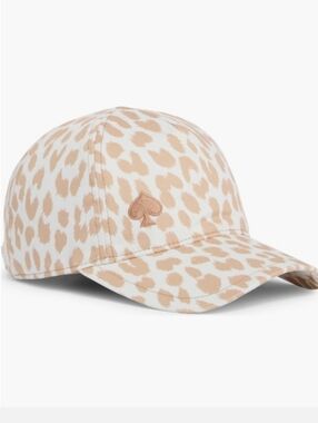 Kate Spade-Spade Cotton & Linen Blend ⚾ Cap  (Leopard 🐆 Print)